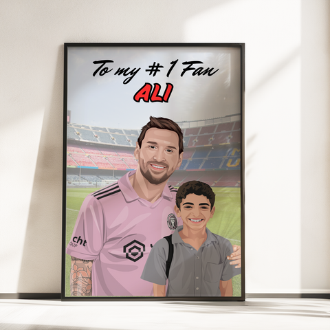 Messi fan portrait