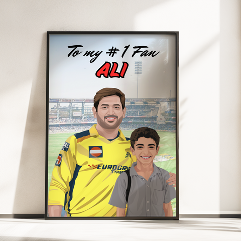 MS Dhoni Fan Portrait