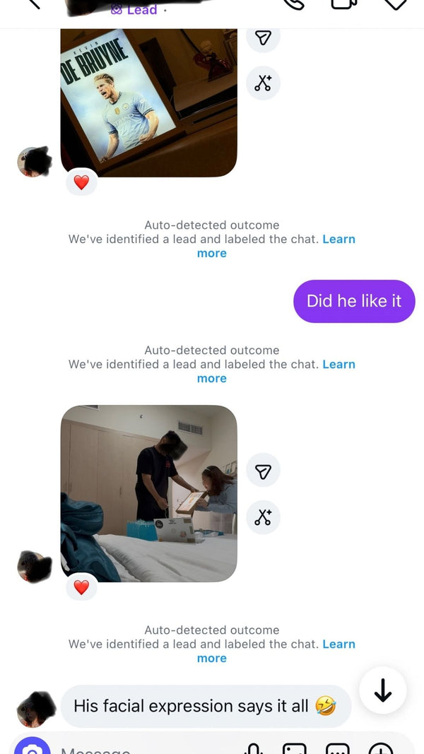 Customer conversation screenshot