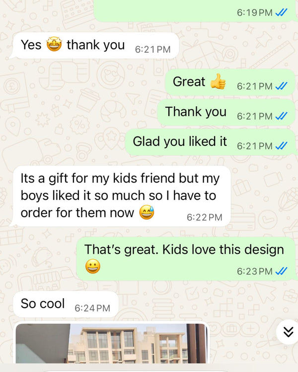 Customer conversation screenshot