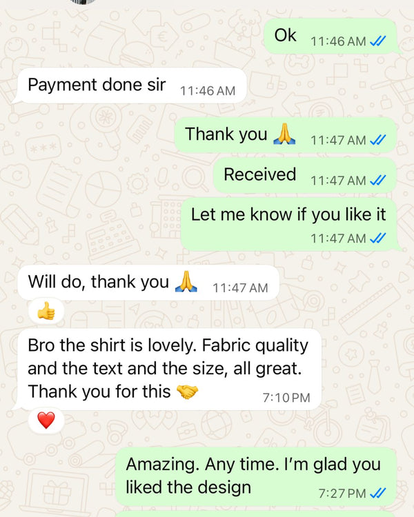 Customer conversation screenshot