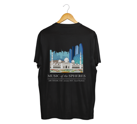 Cold play x Abu Dhabi Skyline T-Shirt (Kids) - Double-Sided Print