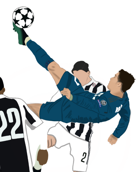 CR7's Bicycle Kick - Back Print (Kids)