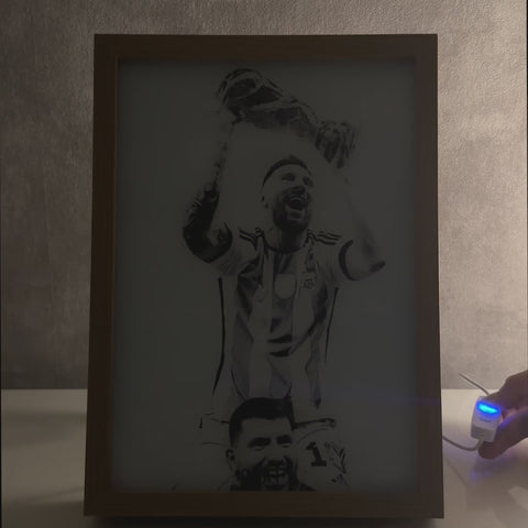 Messi WC - GOAT LED Frame